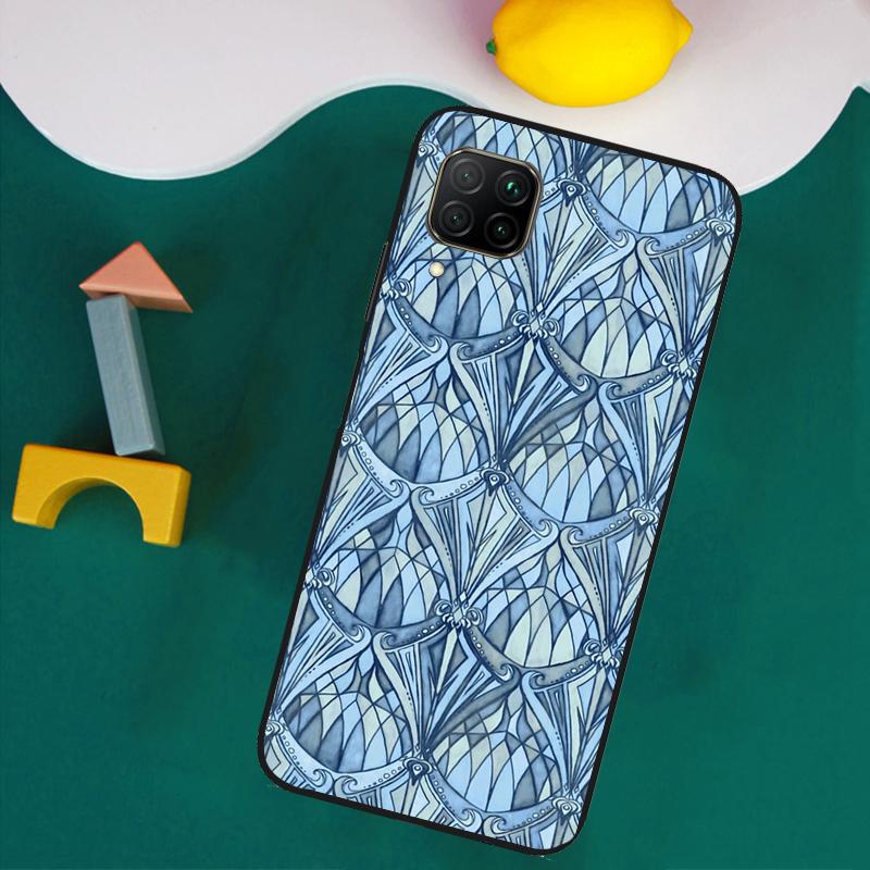 Muted Moroccan Mosaic Tiles For Huawei Nova 11i 12s 12i 8i 7i Y73 Y70 Y90 Y60 Y72 Y61 Y91 9 10 SE P30 Pro P40 Lite Case