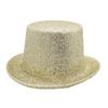 Party Carnival Golden Silk Flat Top Woolen Hat Top Hat Men'S And Women'S Party Festival Sequins Stage Performance Hat
