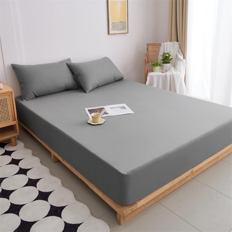 Safe Waterproof Mattress Cover Soft Comfortable Breathable Bed Cover with Elastic Band Fit Machine Washable Single Double Size