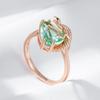 Vintage Geometry Green Natural Zircon Lizard Ring For Women Unique  Rose Gold Color Daily Fine Animal Jewelry Gift