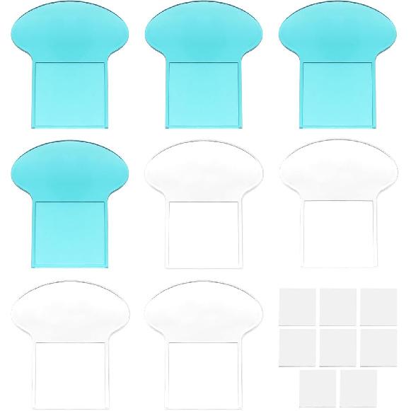 8Pcs Toilet Lid Lifter,Toilet Seat Lifter Tab,Toilet Cover Handle to Lift,Seat Holder Lift Tools,Toilet Seat Holder Clip,Seat Cover Lifter Bathroom White+green