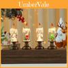 Christmas Snowflake Candle Light With Falling Snow Effect For Holiday Decor