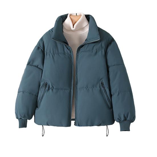 Women's Quilted Puffer Jacket Casual Baggy Zip Up Padded Down Coat Winter Thick Warm