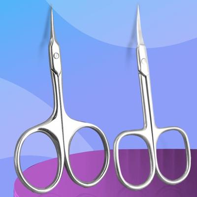 Yousheng Professional Cuticle Scissors Ergonomic Stainless Steel Ultra Fine Curved Blade Cuticle Nippers Manicure Pedicure Tool