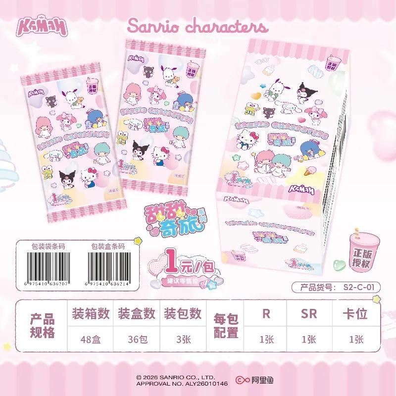 Genuine Sanrio Card Sweet Adventure Bag Series Card Floating Life Hundred Paintings Sanrio Family Collection Card Toy Gift