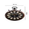 30 Cm Victoria Wall Clock, Vintage Style with Gold-Tone Frames, Brown Wood Frame, 1792 Collection