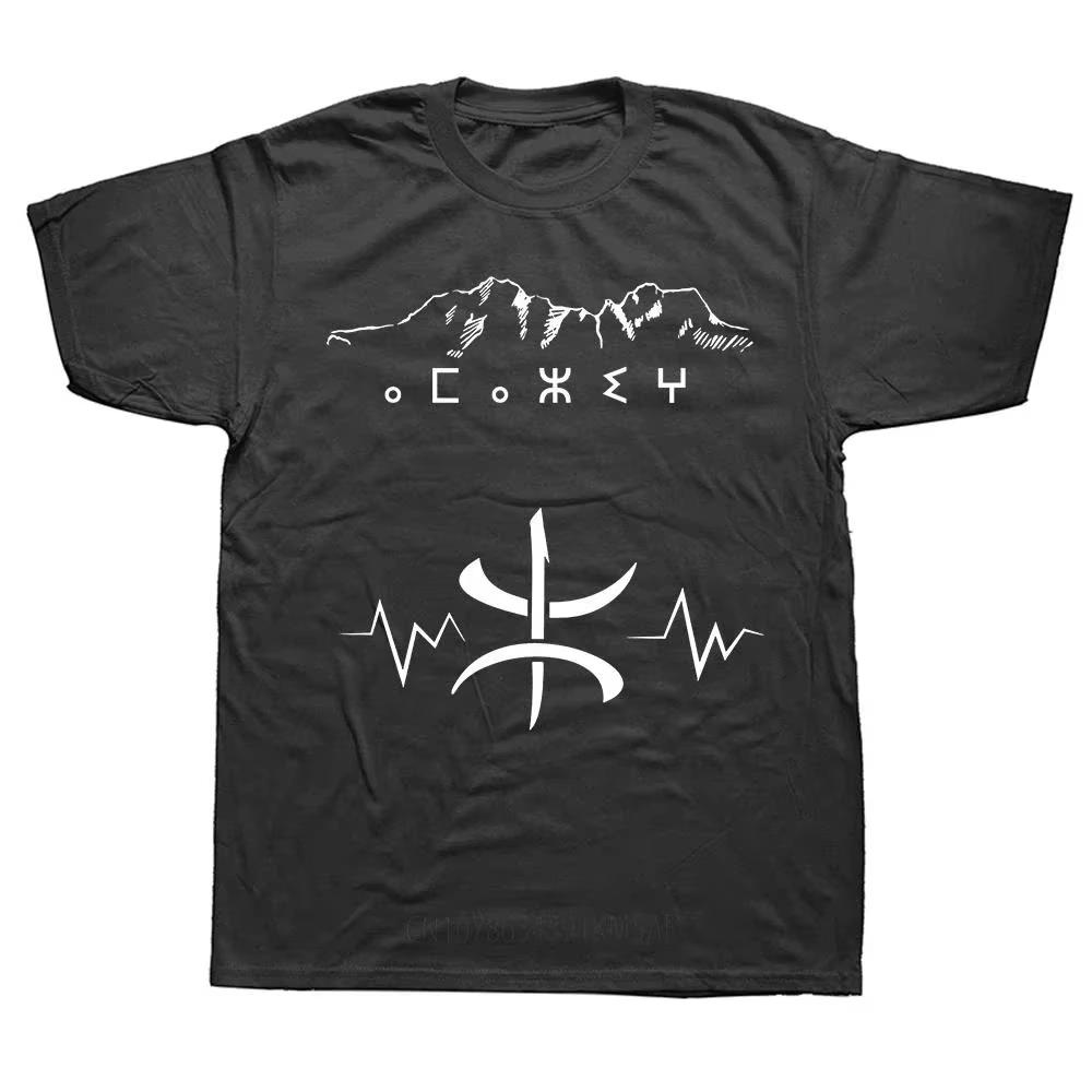 2025 new Amazigh Flag Newest TShirts Amazigh Male Graphic Pure Cotton Tops Berber Flag T Shirt Round Neck Oversized S