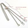 Golden Silvery Metal Bag Chains Adjustable Handbag Handle Chain Durable Shoulder Bag Straps