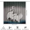 Deluxe White Egret Shower Curtain Unique Bath Decor For Home Decoration Soft Fabric Waterproof Printing Bathroom Rug Cover Set