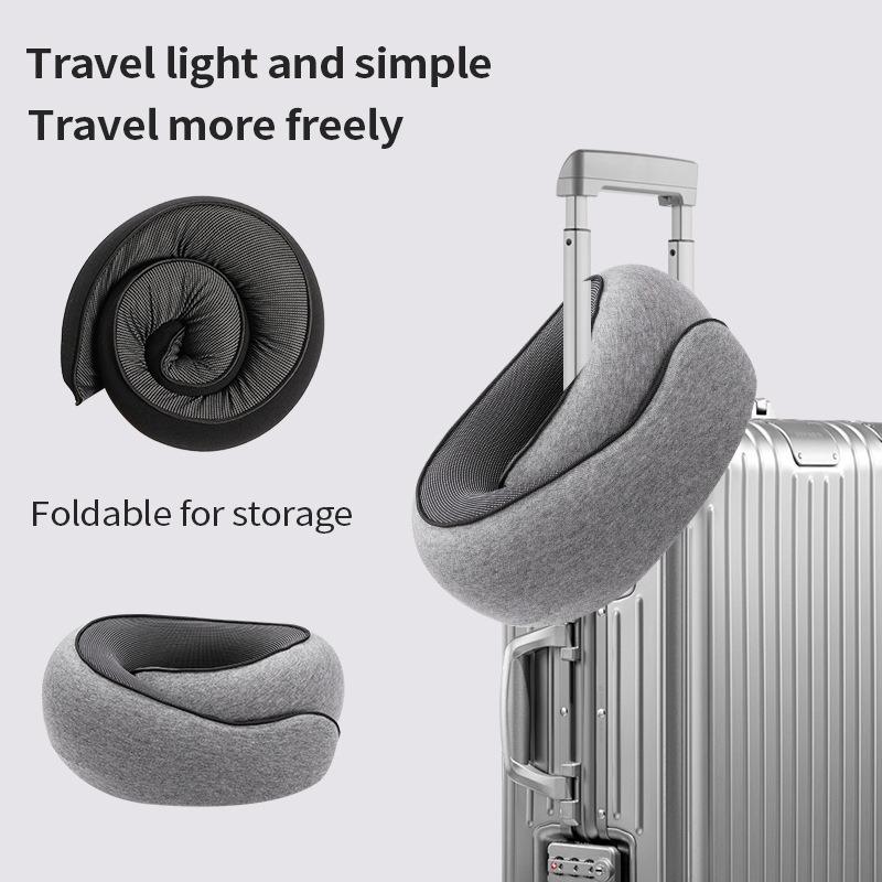 1Pc Portable Washable Outdoor Travel Pillow Set with Memory Foam Neck Support U-Shaped Neck Cushion for Air Travel