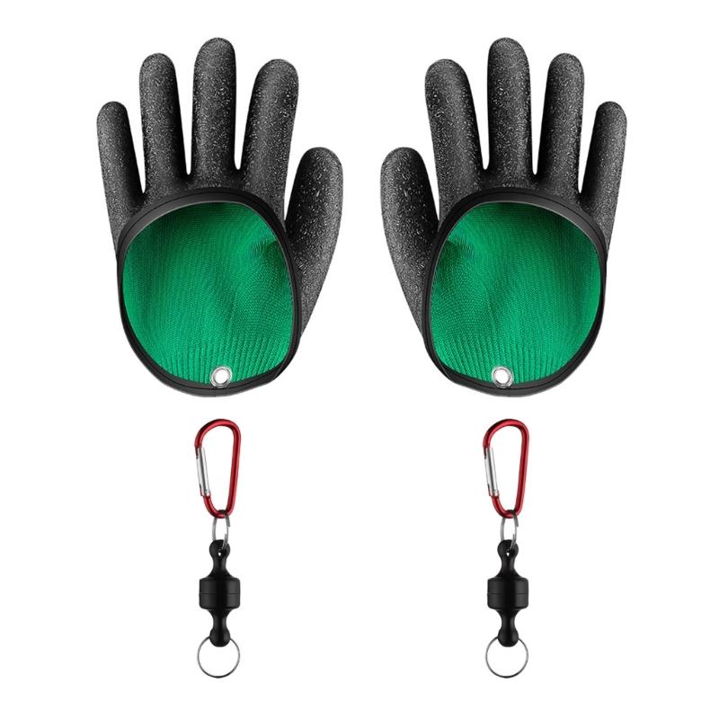 

1 пара перчаток для рыбалки с защитой от проколов и магнитными застежками, профессиональные перчатки для рыбалки, перчатки для работы с рыбой 1