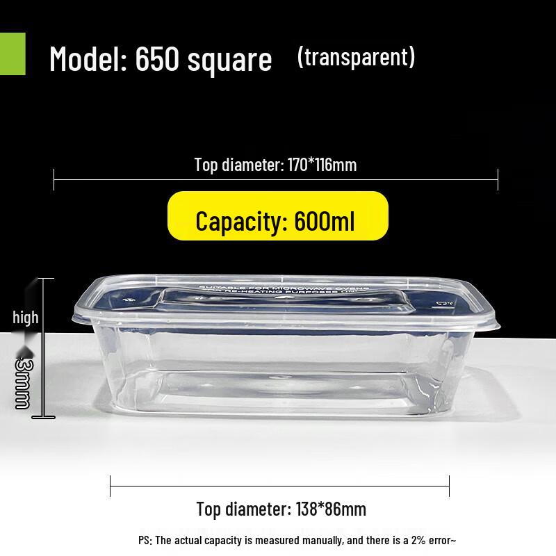 Saikeyou Disposable Square Takeout Containers