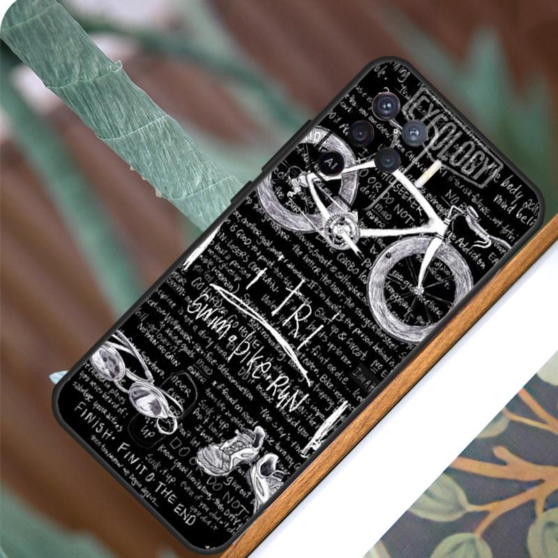 Swim Bike Run Triathlon For OPPO A52 A72 A92 A98 A78 A58 A5 A9 A15 A17 A77 A53S A57S A94 A74 A54 A16 A76 A96 Case