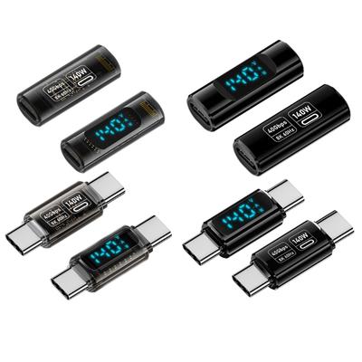 USB C To Type C Adapter 140W Fast Charging and Data Transfer Type C Adapter LED Display For Multiple Electronic Devices