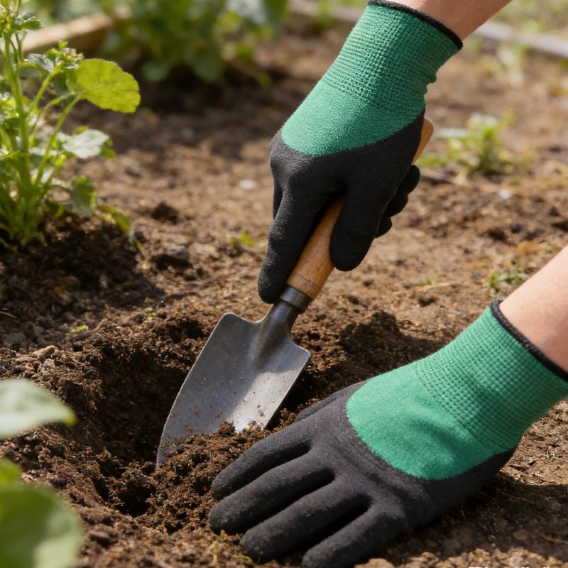 Green Black Wear-resistant Anti Slip Breathable Labor Protection Gloves Construction Site Handling Maintenance Protective Gloves