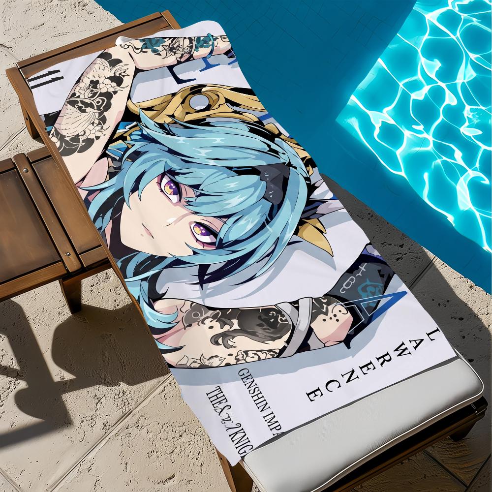 Anime girl Towel Beach Quick Dry Soft Pool Towels Gift for Travel Gym Shower Camping sports