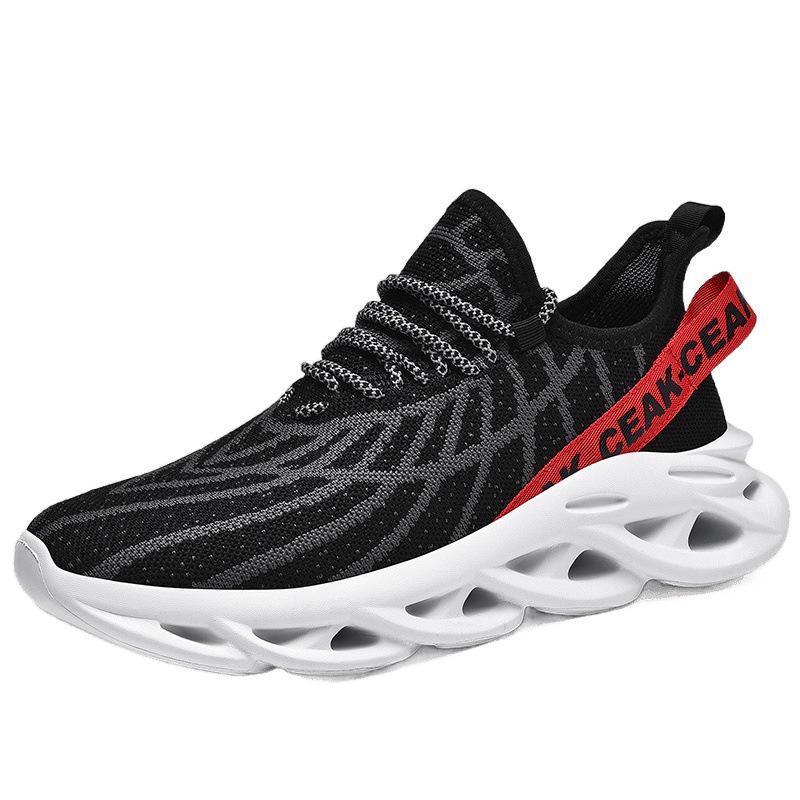 Herrenschuhe Sommer Sport- und Freizeitschuhe vielseitig fluggewebte atmungsaktive Schuhe Herren Laufschuhe mehrfarbig optional