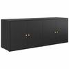 VidaXL Garden Storage Cabinet Black 198x55.5x80 Cm Wicker Resin 319870