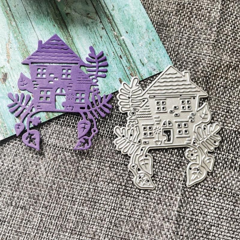 Metal Die Cuts Straw House Embossing Stencil Cutting Dies Card Making Scrapbooking Paper Craft DIY Template Handmade