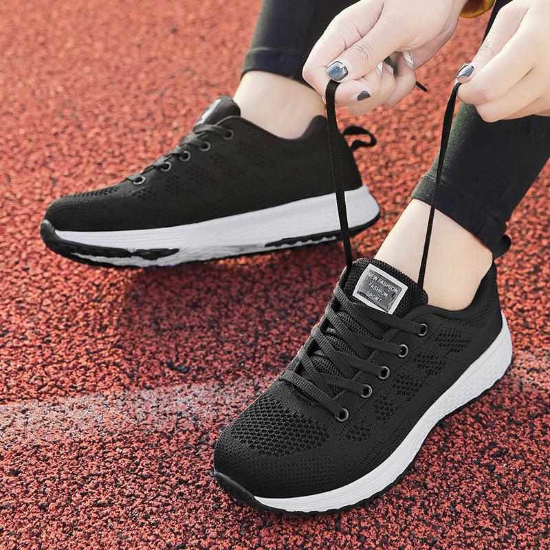 Fashion New Spring Flying Woven Shoes Korean Casual Student Versatile Lace-Up Mesh Women's Shoes Forrest Gump Shoes For Women Fashion