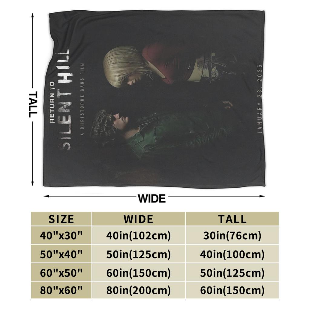 Return to Silent Hill Movie 2026 Blanket Lightweight Warm  Throw Blankets for Couch 50x60 Inches Multiple Sizes Bedding Throws