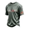 Men’s Crew Neck Short Sleeve T Shirt with USA Letter Print and American Flag Patch Cotton Casual Loose Fit Top for Everyday Wear