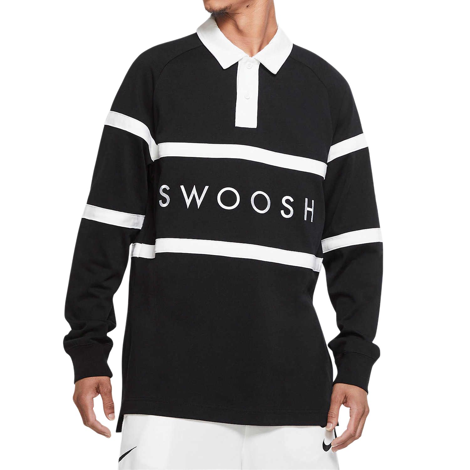 Nike Swoosh Sweatshirt Men s Black/White CV0169-010 165/84A/S