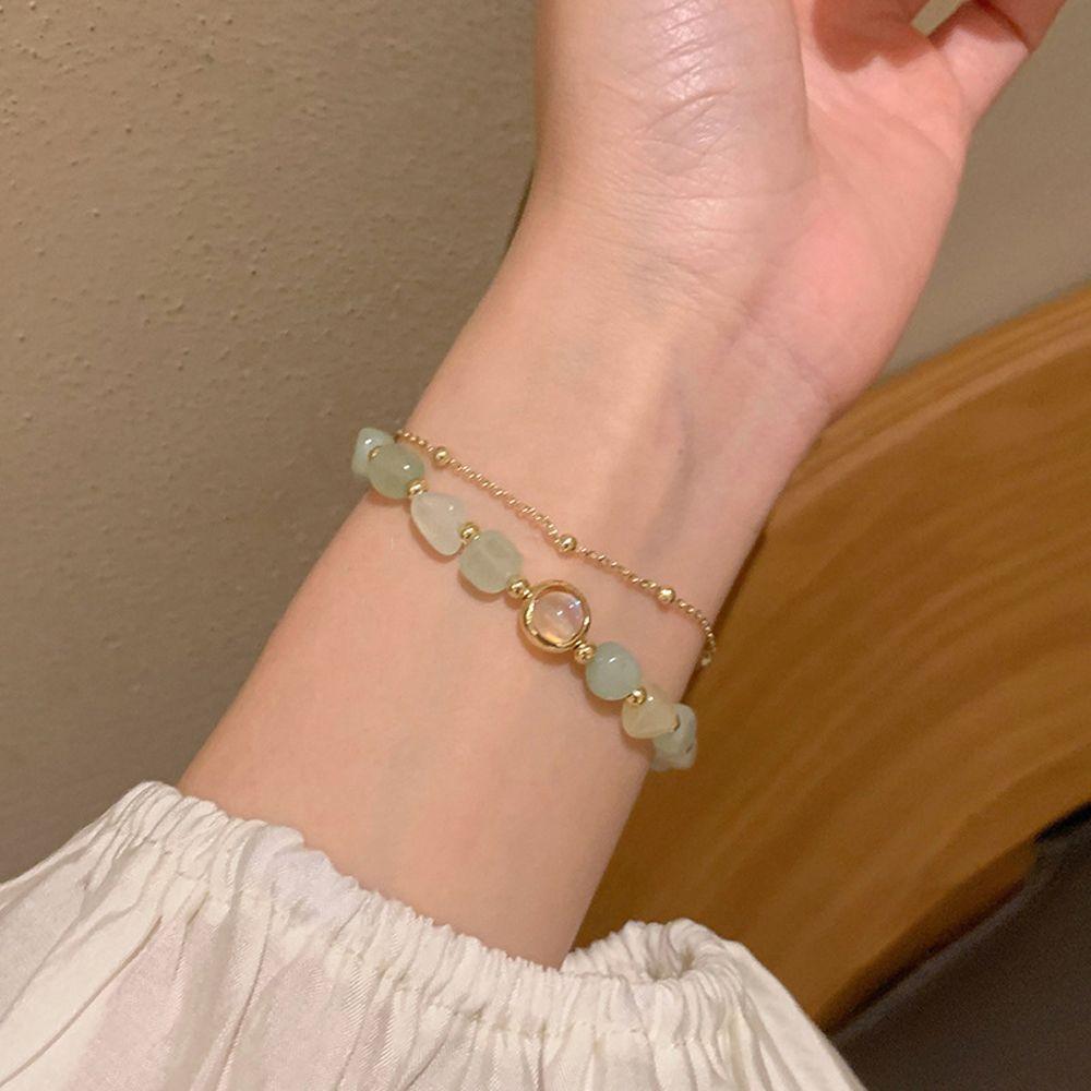 

Многослойные женские ювелирные украшения из бисера для девочек, китайские браслеты, корейские браслеты, браслеты с виноградным камнем