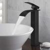 G1/2 Basin Faucets Brass Gold Elegant Waterfall Bathroom Sink Faucet Single Lever Hole Deck Mount Big Square Spout Mixer Taps