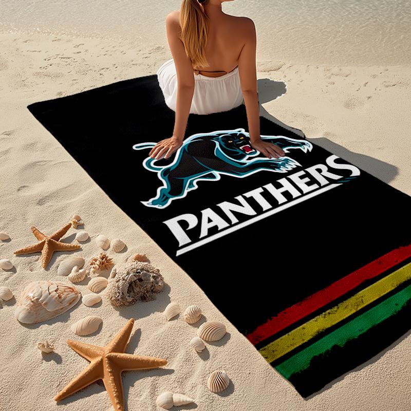 panthers Fashion Beach Towel: Ideal for Summer Adventures Soft, absorbent and quick drying suitable for swimming and bathing