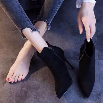 Fashion Sexy Booties Plus Big Size Stiletto Heel Ankle Boots for Women Lightweight Trend 2025 Goth Pu New In Woman Short Shoes On Offer