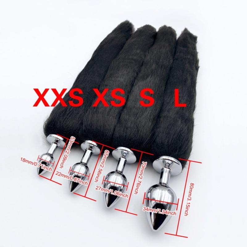 4 Sizes Metal Butt Plug Fox Tail Intimate Toys Anal Extender Dilator Sex Shop Products Erotic Games Goods For Adult products