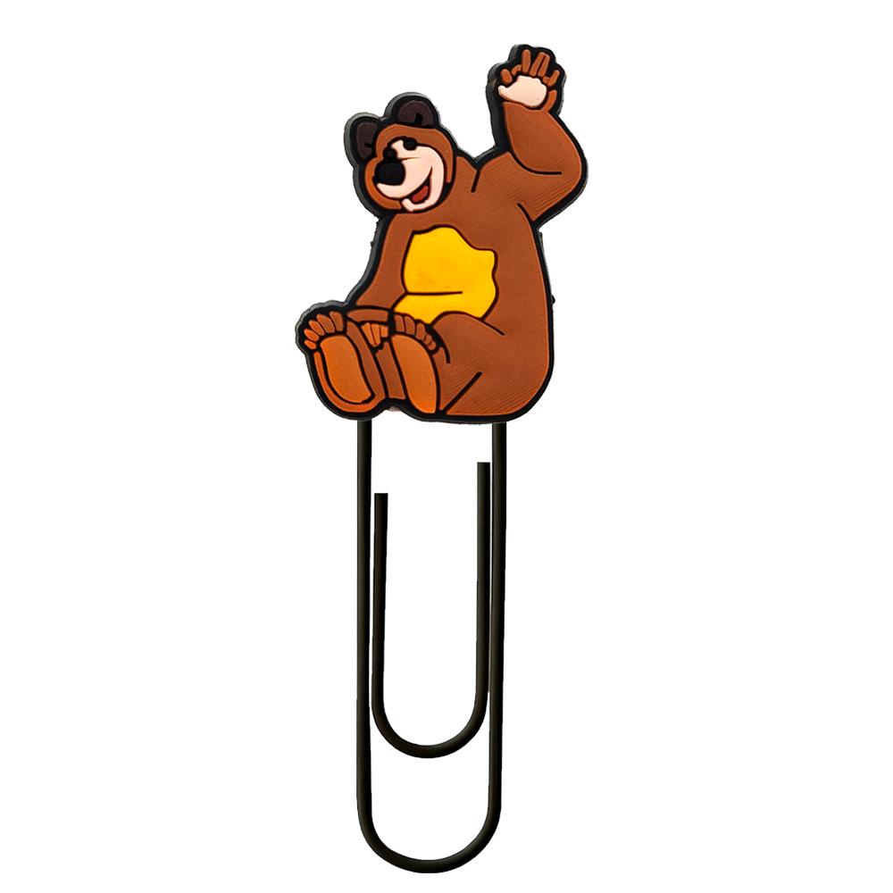 Small Animal Cartoon PVC Paper Clip Bookmark Spinner - Cute DIY Office Decoration