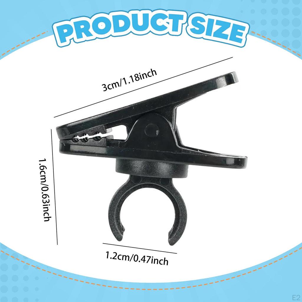 100 Pieces Lapel Clips Rotating Sturdy Secure Black for Professional Personal Mic Clamps