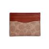 Card Case Signature Storage Artificial Leather and Cow Leather Card Case Men's Tan/Rust