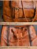 Chaozhou Vintage Handmade Leather Backpack for Casual Travel, 14-Inch Laptop Bag