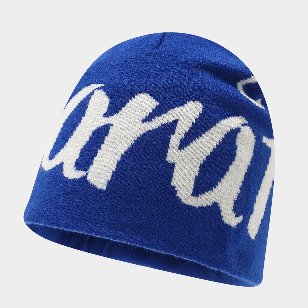 European and American Street Alphabet Jacquard Double-sided Knitted Hat Men and Women Hip-hop Skateboard Hip-hop Pullover Hat Autumn and Winter Cold