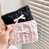 Small Lace Bow Coin Purse Portable Cosmetic Storage Bag Women‘s Wallet Key Makeup Lipstick Pouch Headphone Organizer Clutch Bags