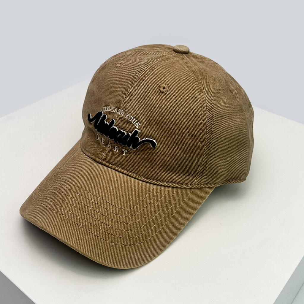 And Women Korean Style Ins 3D Letter Print Embroidery Baseball Caps Sun Protection Vintage All-Match Casual Peaked Hats College Style Fashion