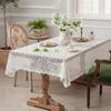 Stylish Floral Lace Round Tablecloth Table Cover Stains Resistant Fabric Multipurpose Use For Kitchen Office Wedding