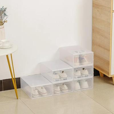 Folder Plastic Shoes Case Thickened Transparent Drawer Case Plastic Shoe Boxes Stackable Box Shoe Organizer Storage Shoe Box
