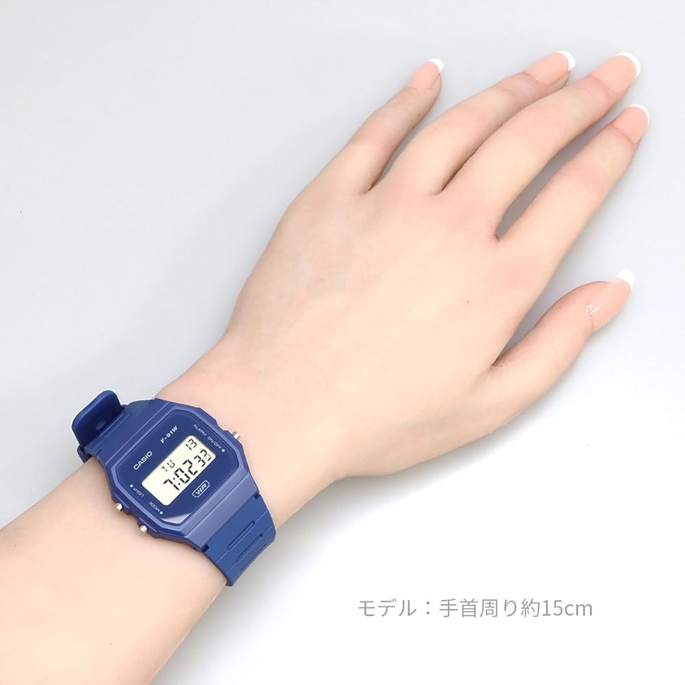 Casio F-91WB-2A1 Unisex Digital Watch Biomass Plastic Band Blue Simple Packaging