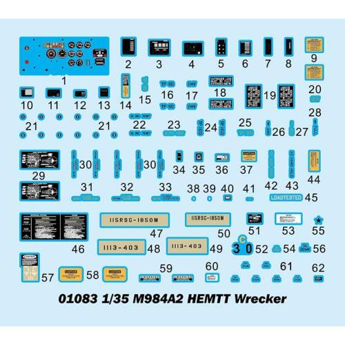 Trumpeter 1/35 scale US Army HEMTT M984A2 Heavy Tow Truck Plastic Model 01083