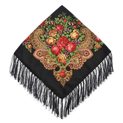 Retro Bohemian Tassel Square Scarf for All Seasons