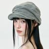 New vintage distressed denim newsboy cap for women, retro Korean and Japanese style artist cap, street fashion duckbill cap for summer