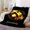L-Lord of the Rings Movie Print Flannel Blanket Soft Warm Throw For Sofa Bedroom Home Decor Fantasy Film Fan Birthday Present