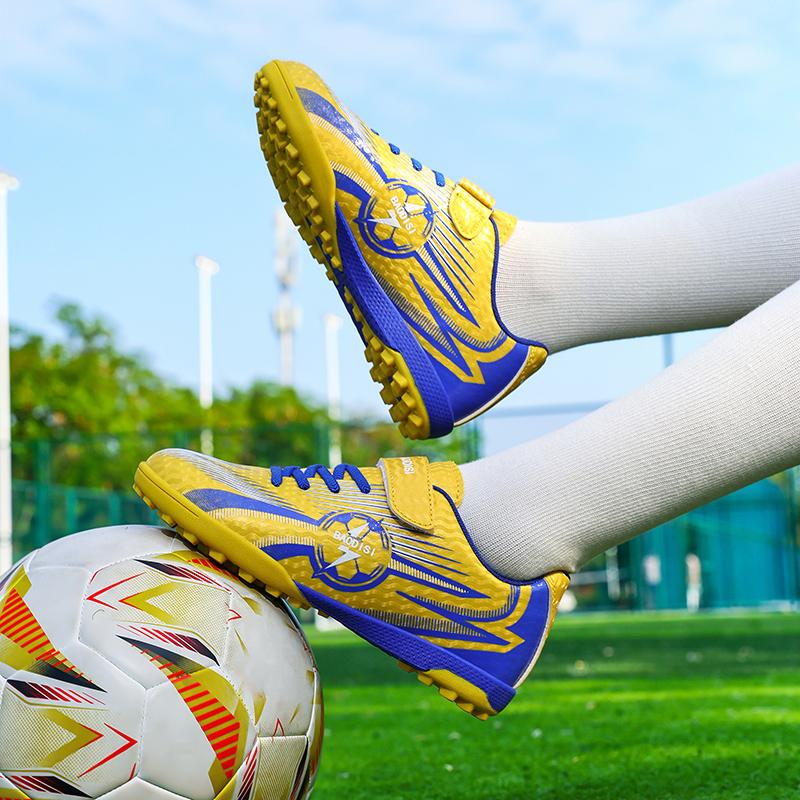 28-39 Boys Football Boots AG/TFSpike Rubber Soft Sole Kid's Professional Artificial Turf Training Football Boots for Girls