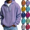 Mokaloha Men's Casual Solid Color  Zipper Long Sleeve Hooded Sweatshirt, Everyday Zipper Casual Long Sleeve T-Shirt