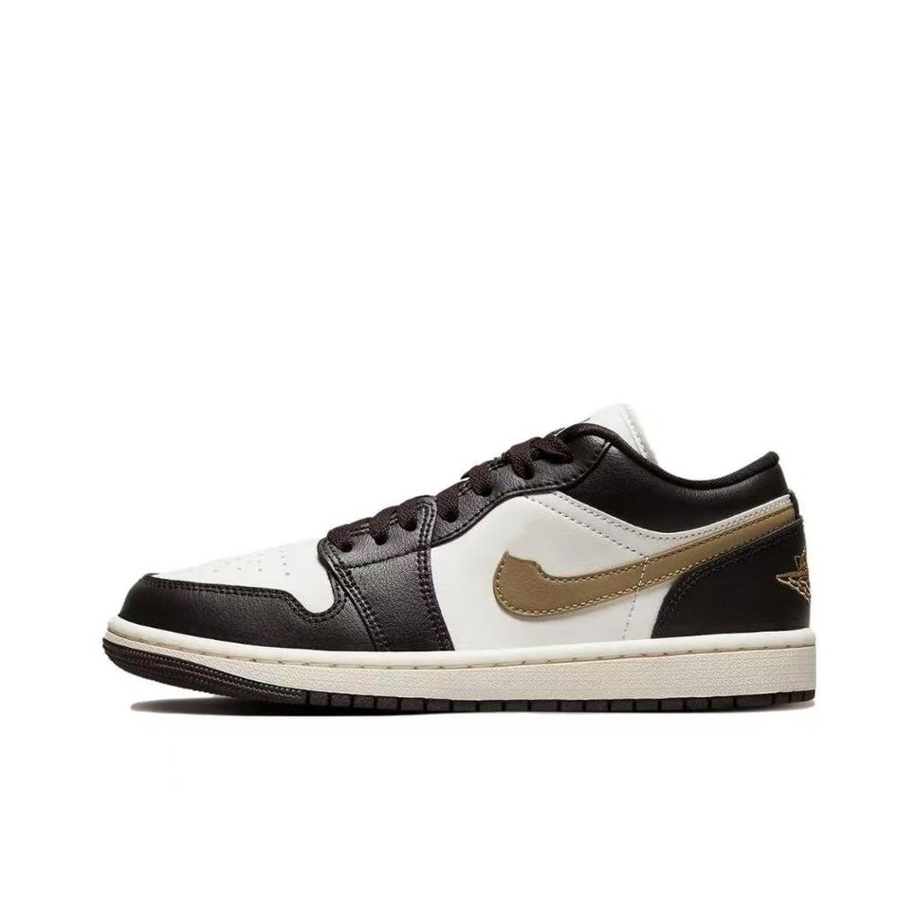 Pure original AJ low top basketball shoes low black and white gray aj soot black toes small paris men's and women's casual board shoes