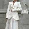Women's 2023 Early Spring Bamboo Linen Casual Cardigan Dress - Solid Color & Comfortable